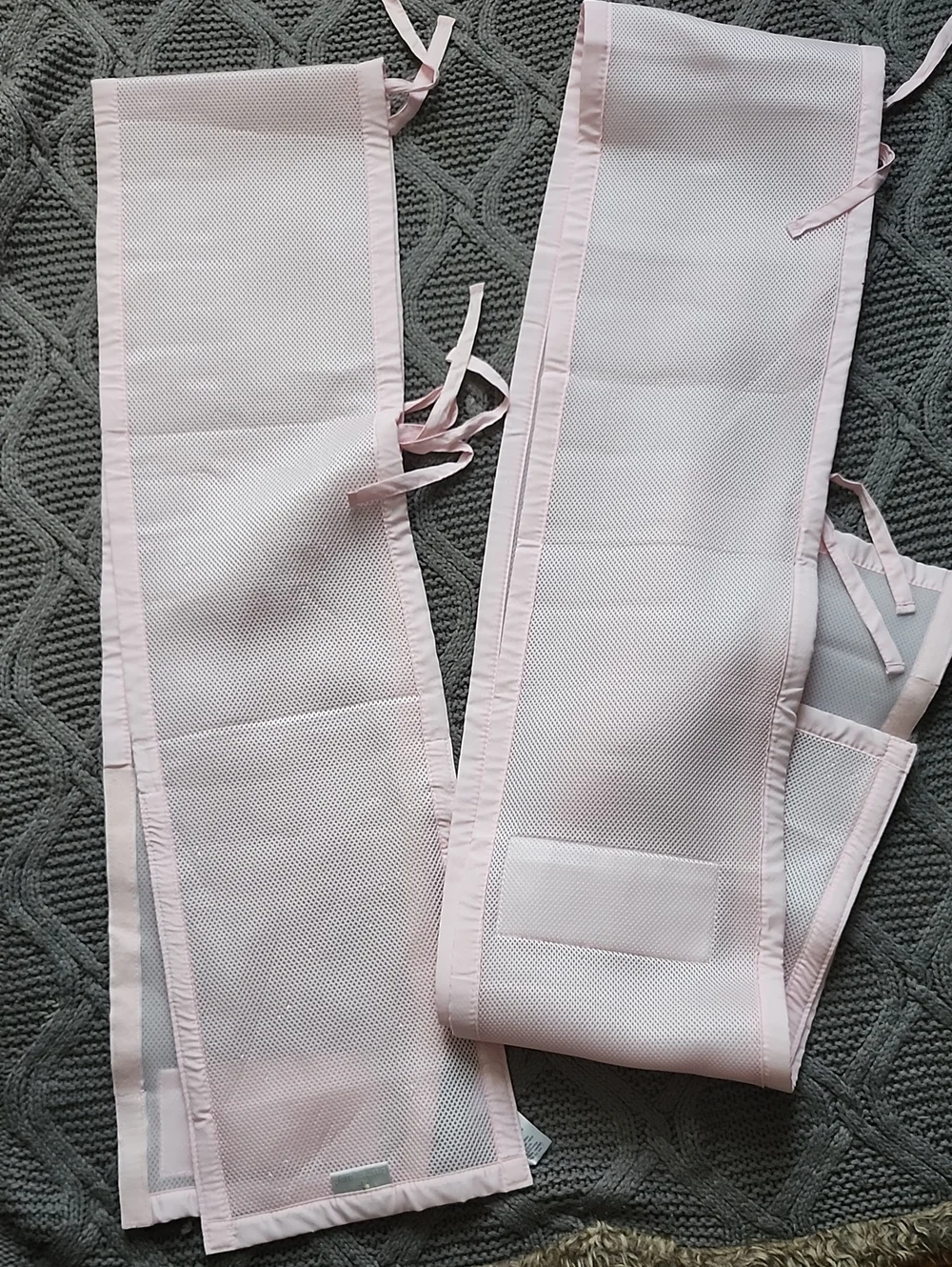 Breathable Pink Crib Bumper Guard